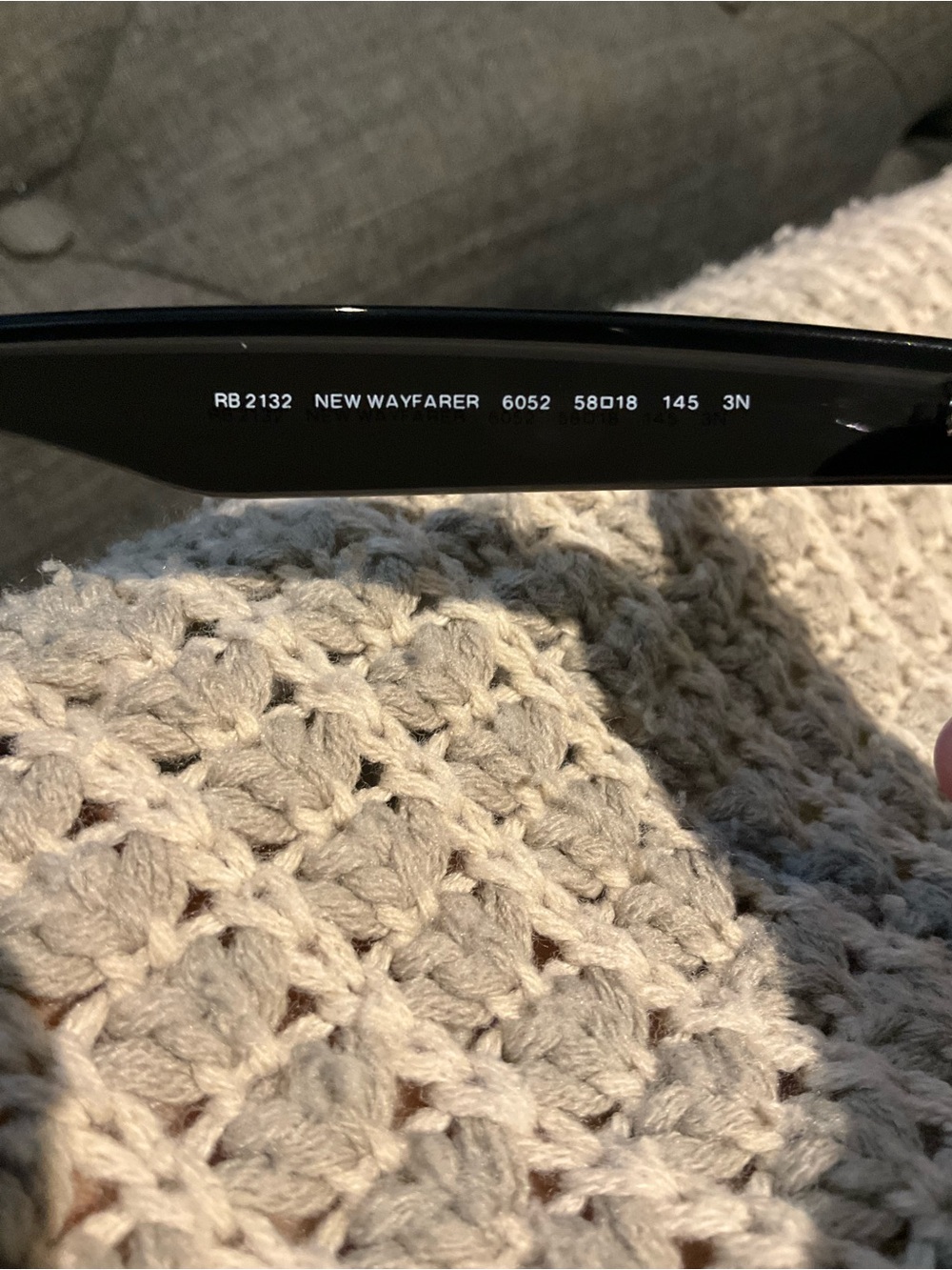 Ray-Ban Polarized XL Wayfarer Sunglasses in Black | Crystal - Picture 4 of 5